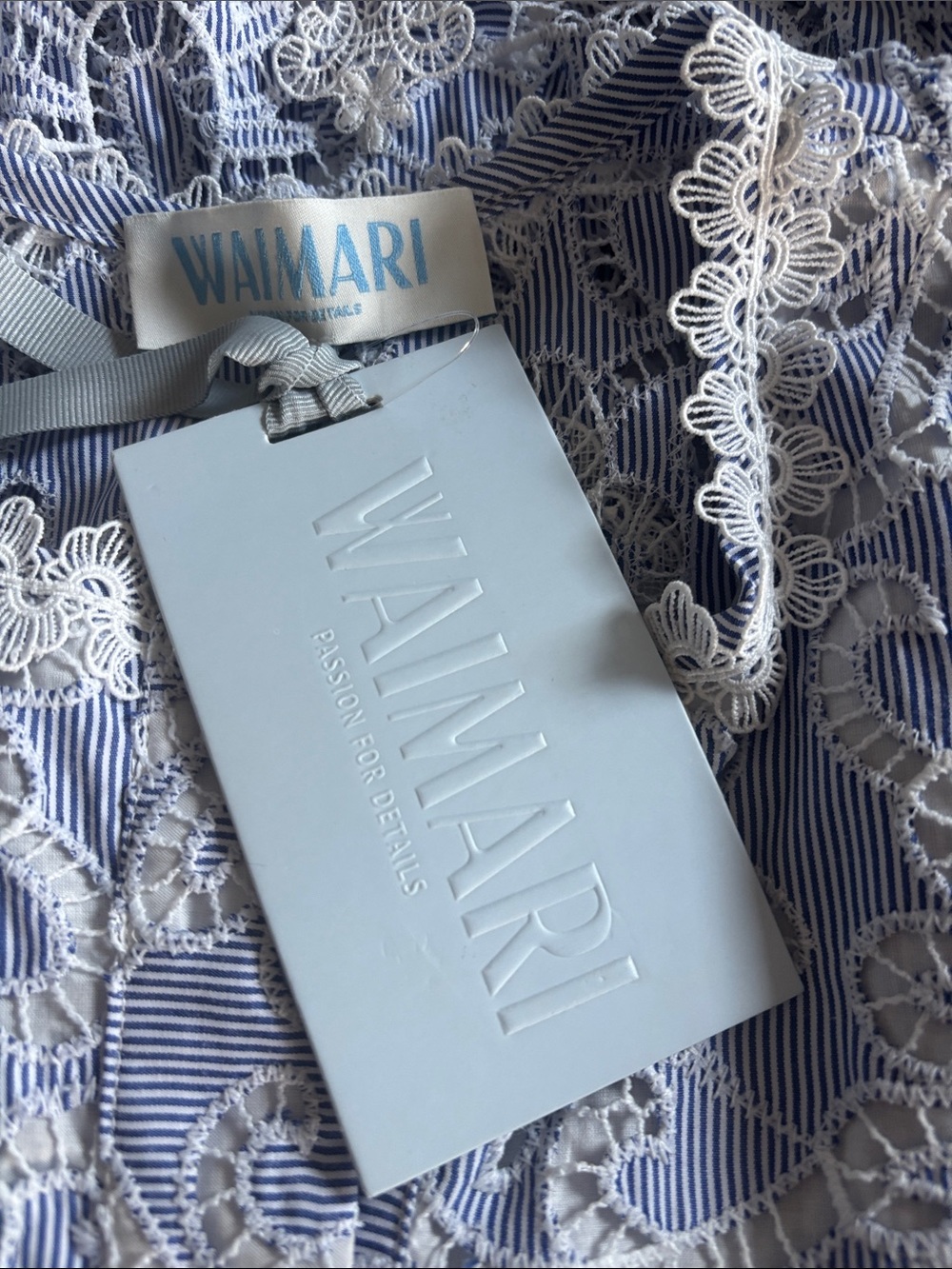 Waimari Gaia Lace Embroidered Luxury
Resort Wear Maxi Dress Blue Size M NWT - Picture 11 of 11